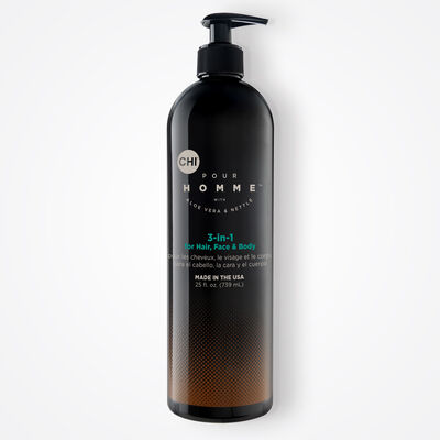 Pour Homme 3 in 1 Hair Face and Body Wash - 25 Ounces